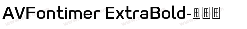 AVFontimer ExtraBold字体转换